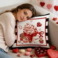 thumbnail image 6 of Dtchengua Heart Print Decorative Pillow - Red Valentine‘s Throw for Living Room, Bedroom & Festive Ambiance, 6 of 6