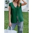 thumbnail image 5 of Women's Deep V-Neck Knit Sweater Vest - Sleeveless Button-Up Loose Fit Tops, 5 of 6