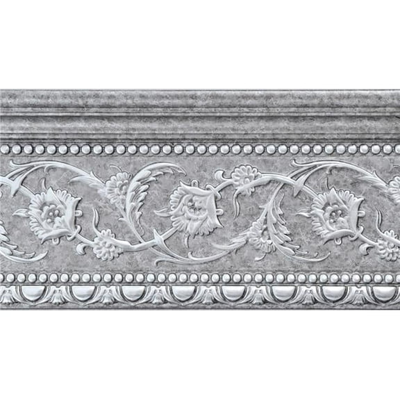 AFD Home 12019218 94 in. Crown Molding, Grey & Silver