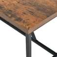 thumbnail image 5 of ModFusion 5.9x2.9x2.4 ft Dining Table, Scratch-Resistant, Adjustable Iron Legs, Seats 6-8, Desk, Home Office, Industrial Farmhouse, Rustic Brown, 5 of 10
