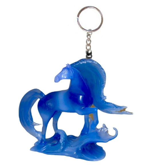 Frozen Nokk Blue Ice Elsa Horse Key Ring Keychain PVC Ornament Figure Charm 4”
