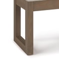 thumbnail image 3 of Simpli Home Milltown 27 inch Wide Solid Wood Contemporary Footstool Small Ottoman Bench in Platinum, 3 of 9