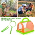thumbnail image 3 of 1 Set Critter Viewer Box with Tweezers Magnifying Glass Portable Handle Mesh Kids Outdoor Nature Exploration Small Animal Catcher Observation Container Boys Girls Gift, 3 of 7