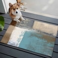thumbnail image 3 of 2x3 Ft Entryway Area Rug, Modern Blue Kitchen Rug Runner Washable Floor Mat, Rustic Mottled Oil Painting Texture Non Slip Indoor Door Mat Throw Carpet for Bathroom Living Room Bedroom, 3 of 8