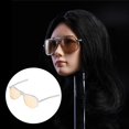 thumbnail image 3 of 1/6 Scale Sunglasses, Male And Female Sun Glasses, Alloy Retro Glasses, for 12inch Action Figures Accessories - White, 2.6x2.3cm, 3 of 10