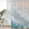 thumbnail image 4 of Shower Curtains Sets for Bathroom Decor Summer Beach Blue OceanWaterproof Bathroom Curtain with Hooks,Coastal Waves Water Ripplesfor Bathroom Decor,72x72IN, 4 of 7