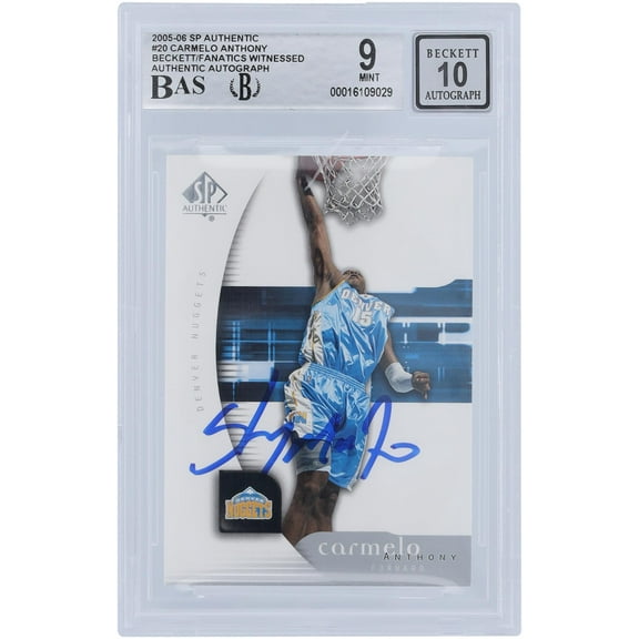 Carmelo Anthony Denver Nuggets Autographed 2005-06 Upper Deck SP Authentic #20 Beckett Fanatics Witnessed Authenticated 9/10 Card - Fanatics Authentic Certified