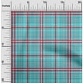 thumbnail image 1 of oneOone Cotton Flex Arctic Blue Fabric Madras Check Quilting Supplies Print Sewing Fabric By The Yard 40 Inch Wide, 1 of 4
