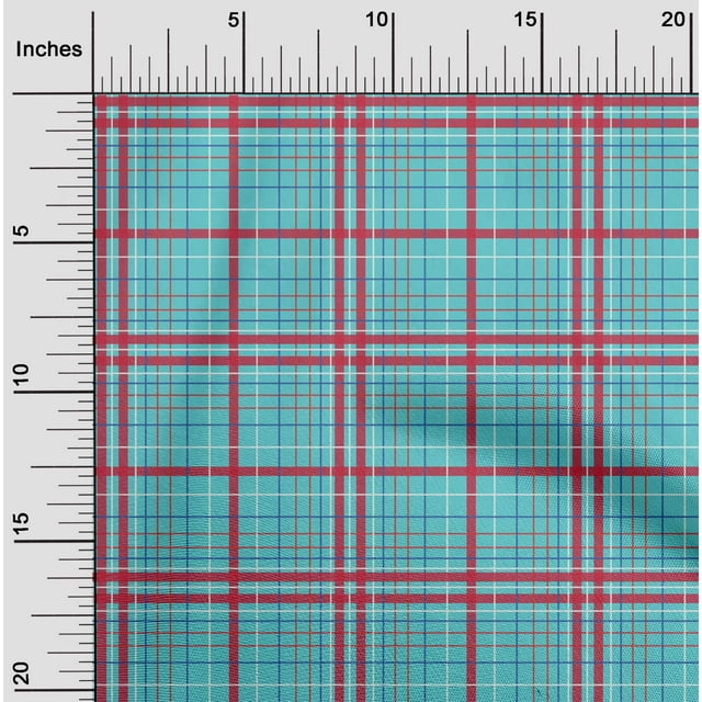 oneOone Cotton Poplin Arctic Blue Fabric Madras Check Craft Projects Decor Fabric Printed By The Yard 56 Inch Wide