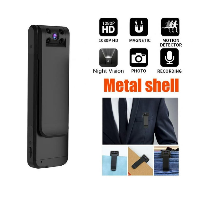 Mini Gadgets Pocket Clip Rotating Lens Hidden Spy Camera 1080p DVR