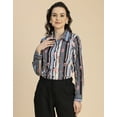 thumbnail image 2 of Moomaya Long Sleeve Spread Collar Cotton Shirt - Regular Women's Casual Shirt, 2 of 9