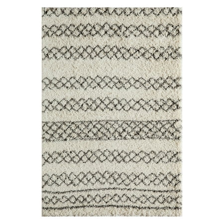 Momeni Maya MAY-3 Indoor Area Rug Treat yourself to some luxury with the Momeni Maya MAY-3 Indoor Area Rug. With its 1.2-inch pile  this machine-made rug feels soft underfoot  and the neutral colors featured in its geometric patterning work in any interior. You can use this rug in areas that receive heavy foot traffic without worry  as it is constructed out of heavy-duty polypropylene yarns. The rug is manufactured in Turkey. Size Options 2 x 3 ft. 2.3 x 7.6 ft. 3.11 x 5.7 ft. 5.3 x 7.6 ft. 7.10 x 9.10 ft. 9.3 x 12.6 ft.
