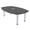Asian Night w/Silver Base with Electric, variant on 6 Person Powered Arc Boat Conference Room Table With  Post Legs