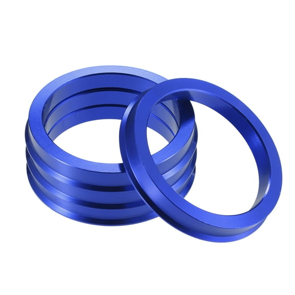4 Pcs Car Hub Centric Rings OD 73.1mm to ID 60.1mm Hub Centric Rings Wheel Bore Center Spacer Blue