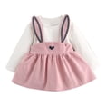 thumbnail image 1 of WEAIXIMIUNG Robe Rouge pour Filles Garçons Filles Manches Longues Noël Imprimé Lettre Body Jupe 2-3 Ans, 1 of 8