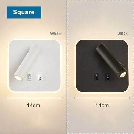 

wall light backlight 350 degree rotation adjustable wall lamp hotel bedroom bedside study reading sconce lamp With switch 3W 10W