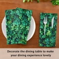 thumbnail image 6 of Napkin Satin Napkin 20*20Inchx1 Kitchen Towel Dinner Plate Towel Decorative Towel Napkin Tea Towel Suitable For Kitchen Table Pretty Green Four-leaf Clover, 6 of 8