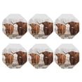 thumbnail image 2 of Pofeuu Yak Print Leather Coasters Set of 6, Round Cups Mugs Mat Pad for Home Kitchen Heat Resistant Drink Coasters,Octagon, 2 of 7