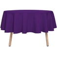thumbnail image 1 of LAICAIW Nappe Ronde - 80 Pouces - Résistante à l'Eau, Anti-Déversement, Lavable, Nappe en Polyester, Tissu Décoratif, Housse de Table pour Table à Manger, Buffets, Fêtes et Camping, Violet, 1 of 7