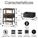 thumbnail image 2 of Raganet, Buró para Recámara con tación de Carga y Organización 3 Nivel, MDF con Textura Madera, Cajón para Organización, USB-C y USB-A, 60.5 x 40 x 30 cm, Café Obscuro, Paquete de 2 Unidad, 2 of 5