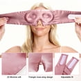 thumbnail image 5 of Unique Bargains 22 Momme Pure Silk Sleep Mask with Travel Pouch 3D Contour Adjustable Blindfold for Side Sleepers Eyelash Protecting for Natural Lashes & Extensions Bean Pink, 5 of 7