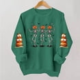 thumbnail image 2 of Jsaierl Halloween Sweatshirts for Women Cute Ghost Print Pullovers Stretch Holiday Crewneck Long Sleeve Sweater Tops Halloween Party Supplies, Sizes S-2XL, 2 of 6