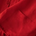 thumbnail image 4 of FRSASU Hauts à Capuche en Coton et Lin pour Femmes, Chemises à Manches Longues à Capuche Mode d'Été, Blouses Boutonnées pour Femmes Chic Décontracté Rouge m(m), 4 of 8