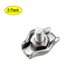 thumbnail image 1 of 5Pcs 304 Acero Inoxidable Clip de Cable de Alambre Simple para Cuerda de 1mm-1.5mm, 1 of 5