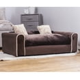 thumbnail image 4 of Sofá cama para mascotas moots Furry Pet Lounge, con estructura de madera, cojín ergonómico con funda extraíble, cuenta con cordones en los reposabrazos e incluye almohadas de peluche esponjosas, 4 of 10