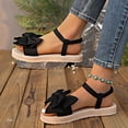 thumbnail image 6 of Hopeusnice Sandals for Women Open Toe Breathable Non-Slip Soft Flat Heel Trendy Women's Sandals Nylon Spandex Materials Summer Shoes Outdoor Shoes Black 39, 6 of 8