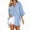Light Blue, variant on Pntutb Womens Plus Size Loose Button Long Shirt Dress Cotton Ladies Casual Tops T-Shirt Blouse