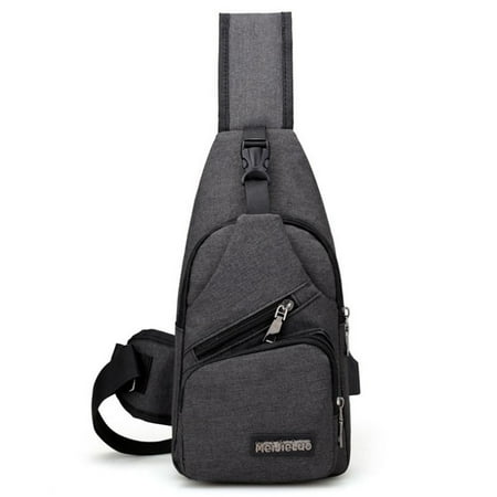 Anti Theft Sling Purse - Anti-theft Men's Nylon Chest Sling Bag Cycle Backpack Shoulder Cross Body Pack Black
