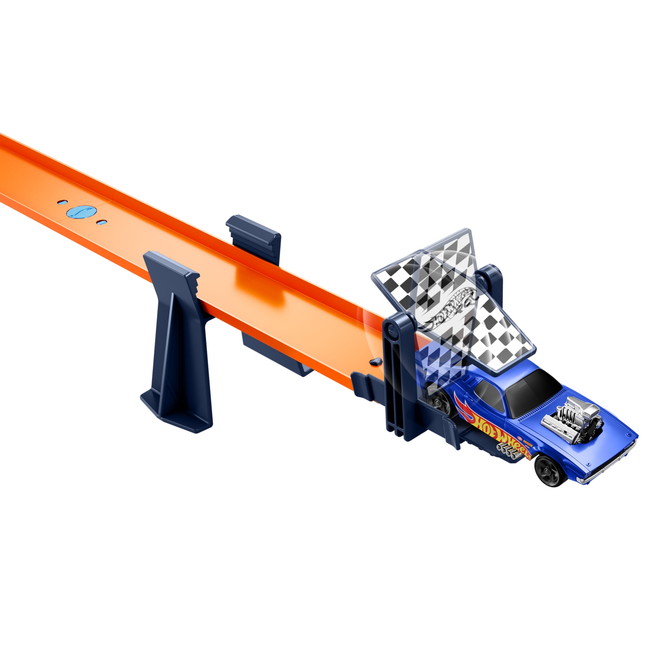 Hot Wheels RC Speed Challenge Track Set & Battery-Powered Remote-Control 1:64 Scale Toy Car, 30+ Pieces of Track