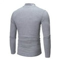 thumbnail image 3 of Snorda Men's Standard Slim-fit Long-Sleeve T-Shirt - Solid Color Casual Comfortable Elastic Slim Mid-Collar Mens Long Sleeve T Shirts, 3 of 4
