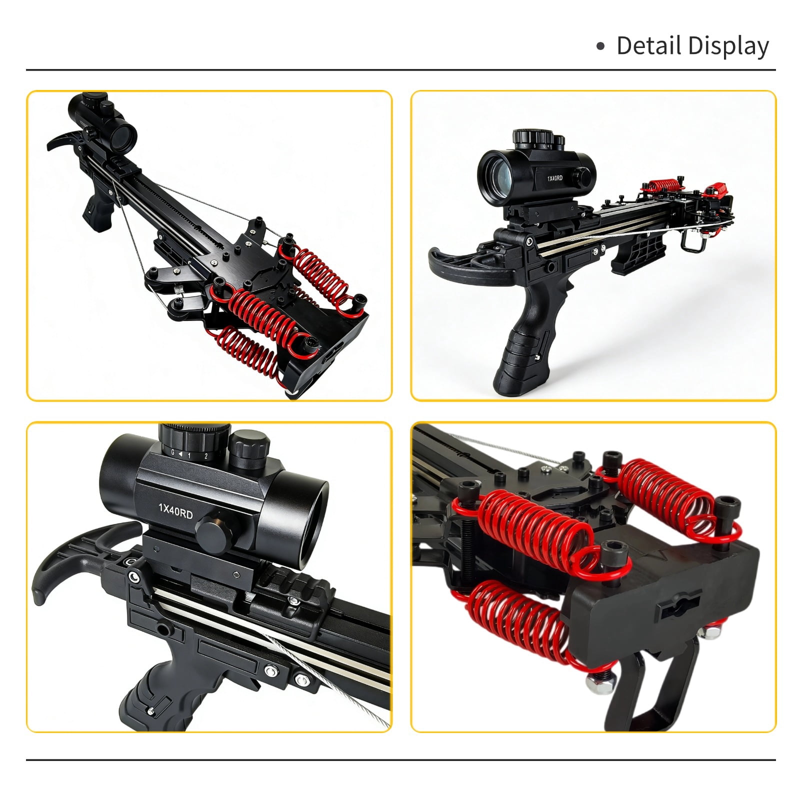 Adjustable Tactical Crossbow for Adults | Complete Kit with Arrows, Steel Balls, Target & Paracord Bracelet