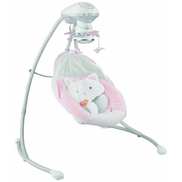 Fisher Price My Little Snugakitty Baby Cradle & Swing with Sounds