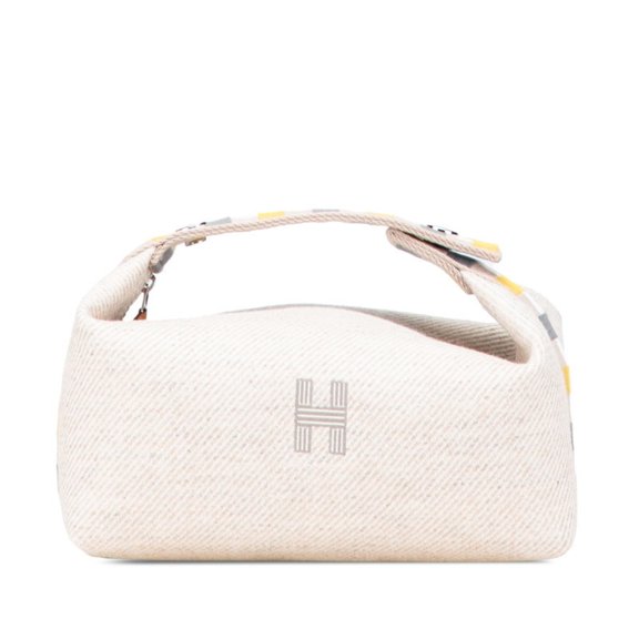 Pre-Owned Hermes Hermès Brid A Black PM Handbag in Beige and Gray Wool for Women (Good)