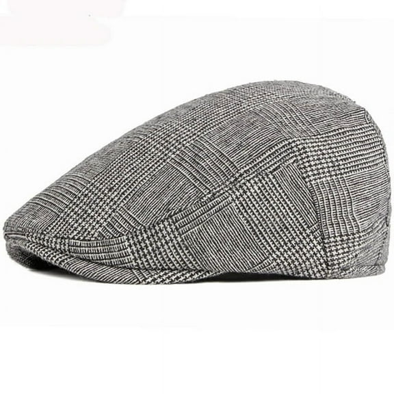 SikaFu Beret Cap Female Male Cap Hat Spring Autumn Plaid Ivy Newsboy Flat Cap Retro Artist Painter Beret Hat Men Women Berets