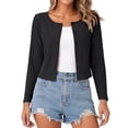 thumbnail image 3 of Brqkzdu Knit Cardigan Sweater for Womens Fall Long Sleeve Casual Button Down Cardigans Breathable Loose Comfy Lightweight Cardigan Outerwear, 3 of 9