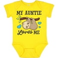 thumbnail image 3 of Inktastic My Auntie Loves Me with Sloth and Hearts Boys or Girls Baby Bodysuit, 3 of 5