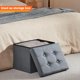 thumbnail image 3 of Otomana plegable ALASDO con almacenamiento, 43 x 33 x 33 cm, color gris, 3 of 6