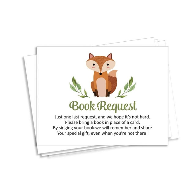 Inkdotpot 30 Books For Baby Shower Request Cards Bring A Book Instead Of A Card Jungle Animals Gender Neutral Baby Shower Invitations Inserts Games
