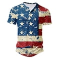 thumbnail image 5 of IROINNID Big and Tall T Shirts for Men, Indenpence Day Lightweight Thin Basic V-Neck Botton Festive Printed Summer Blouses for Men, 5 of 5
