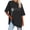 Black, variant on WREESH Casual Graphic Crew Neck T-Shirts Women's Loose Short Sleeve Oversized Tops Orange