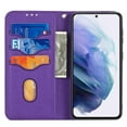 thumbnail image 6 of Compatible for Samsung Galaxy S21 Wallet Case with Kickstand Magnetic Closure Cover, Woven Pattern PU Leather Flip Case with Card Slots Wrist Strap Cover for Samsung Galaxy S21 6.2 Inch,Purple, 6 of 10