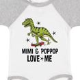 thumbnail image 4 of Inktastic Mimi and Poppop Love Me Dinosaur Boys Baby Bodysuit, 4 of 5