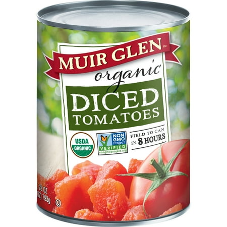 Organic Diced Tomatoes - Muir Glen Organic, Gluten Free Diced Tomatoes, 28 oz Can