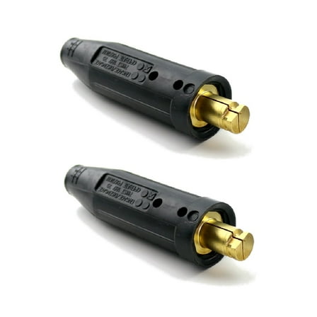 WeldingCity 2-pk Tweco-Lenco Style Twist-Lock Insulated Male Connector for Welding Cable 3/0-4/0 (70-95mm) in Miller Lincoln ESAB Welders (Pack of 2 Male Connectors)