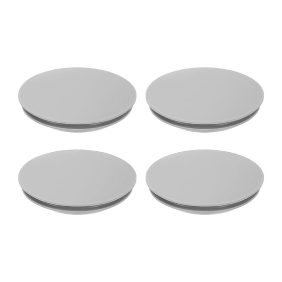 4 Pack Snug Plugs, Rubber Hole Plugs Round Soft Flexible Stopper Fit 40mm (1.57 Inch) Hole Dia., Waterproof Silicone Plug, Gray