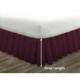 thumbnail image 5 of HNB Store Ruffled Bed Skirt Fit 16"in Drop | Microfiber Made | Olympic Queen Size Bedskirt | Wine, 5 of 7